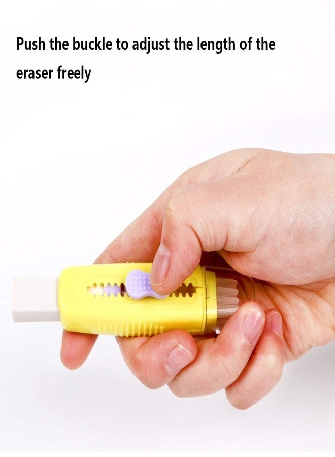Sai Tradelink ممحاة أقلام رصاص قابلة للسحب من ساي تريدلينك، قطعة واحدة، مع فرشاة، ممحاة مطاطية ملونة للدفع والسحب، مناسبة للطلاب والأطفال، ومستلزمات الرسم والتلوين، ومستلزمات المدرسة والمكتب. - Image 4